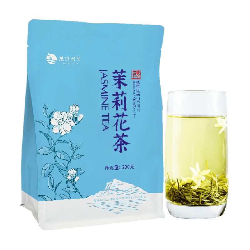 峨眉雪芽茉莉花茶茶叶浓香花草茶绿茶横县茉莉自饮袋装200g冷泡茶