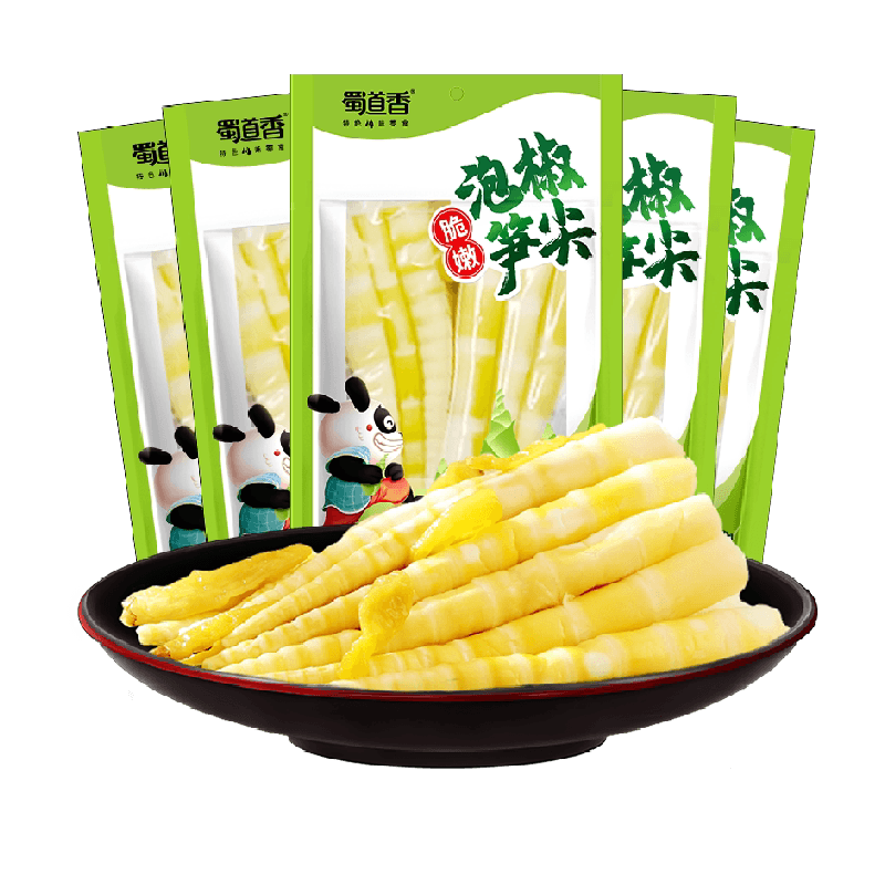 蜀道香泡椒笋尖400g脆嫩竹笋片笋干即食小包办公室下饭解馋零食