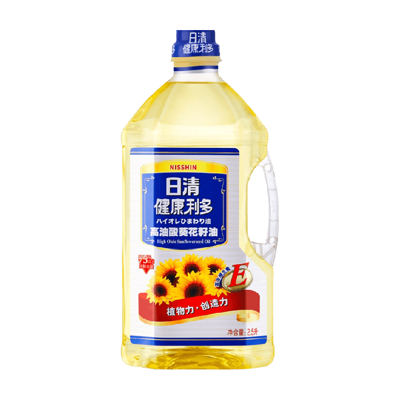日清健康利多高油酸葵花籽油2.5L富含维生素E少油腻炒菜葵花油
