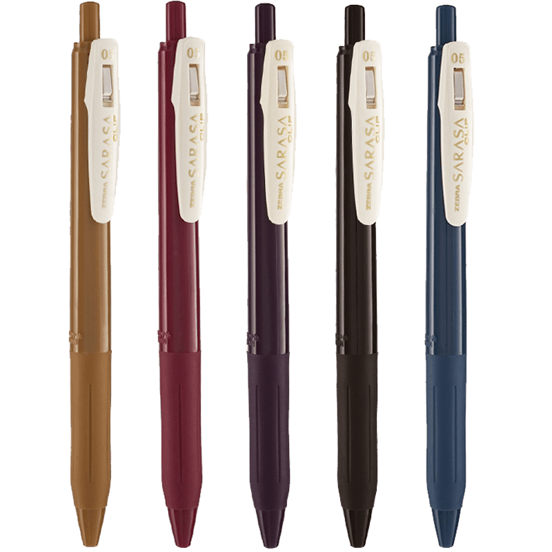 ZEBRA斑马中性笔JJ15复古笔按动水彩色笔日系复古系列0.5mm