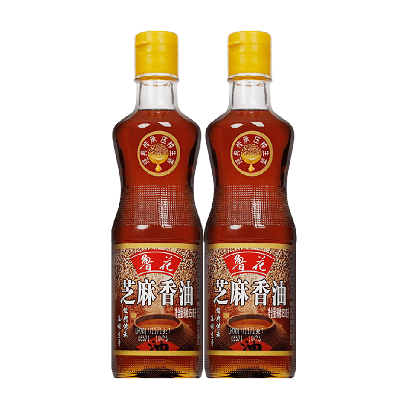 鲁花芝麻香油350ml*2精选芝麻石磨精研厨房调味调料调味料油麻油