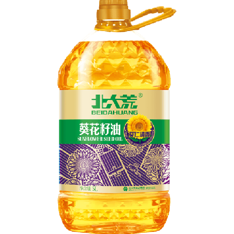 北大荒压榨葵花籽油5L食用油含维生素E健康营养家用家庭大桶装