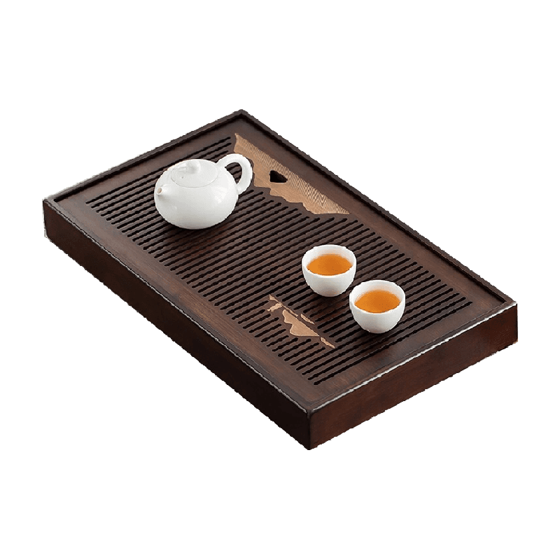 金镶玉茶盘托盘小型茶台家用现代简约竹制沥水功夫茶具干泡茶海