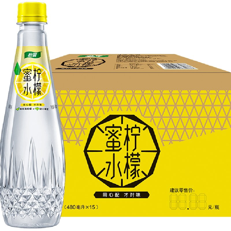 怡宝蜜水柠檬 饮料480ml*15瓶 箱装达播