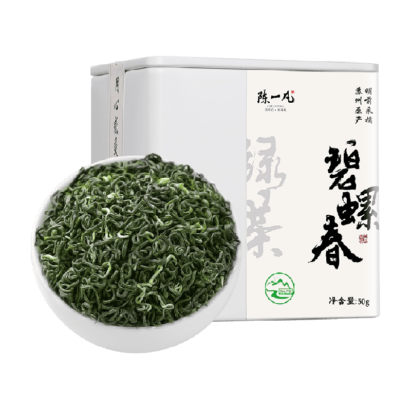 陈一凡茶叶碧螺春绿茶明前特级浓香型苏州绿茶春茶嫩芽罐装自己喝