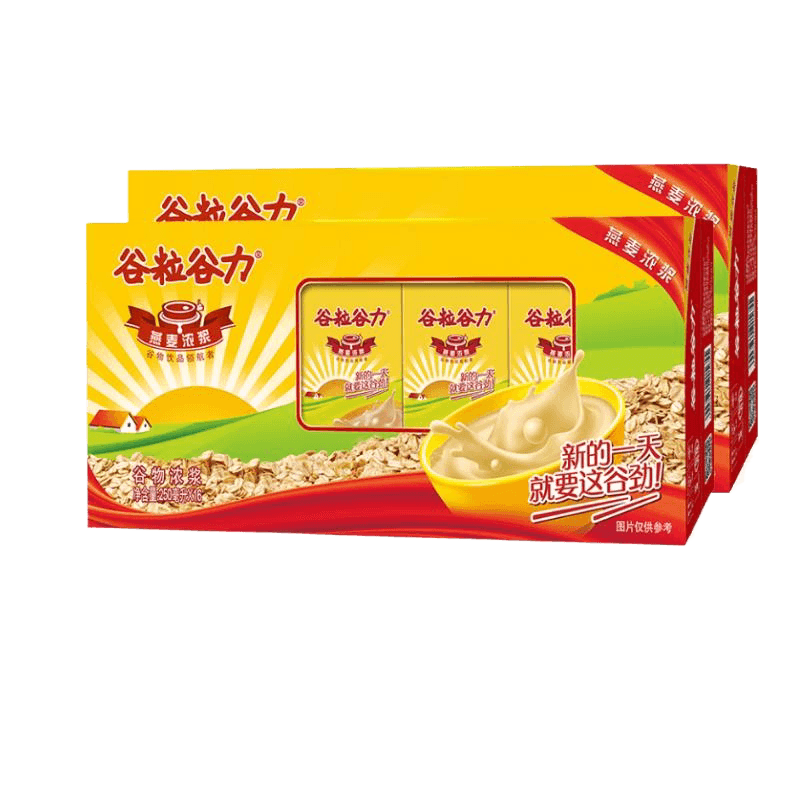 谷粒谷力燕麦麦片早餐奶豆奶牛奶风味32盒整箱