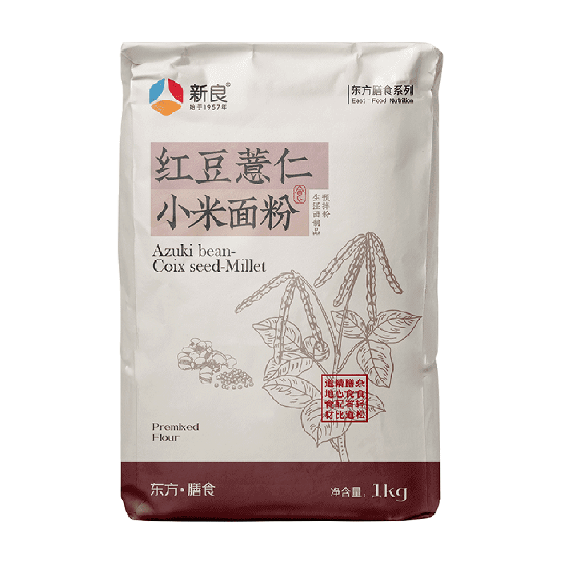 新良红豆薏仁小米面粉1kg预拌粉粗粮健康营养饺子馒头