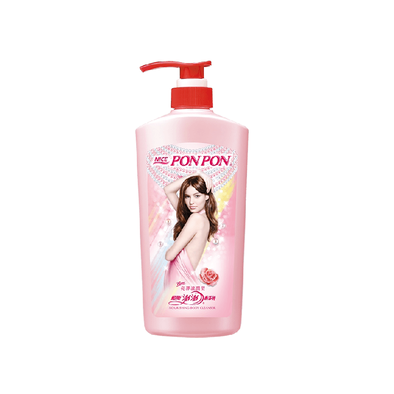 台湾原装耐斯澎澎沐浴乳亮泽滋润型持久留香ponpon沐浴乳