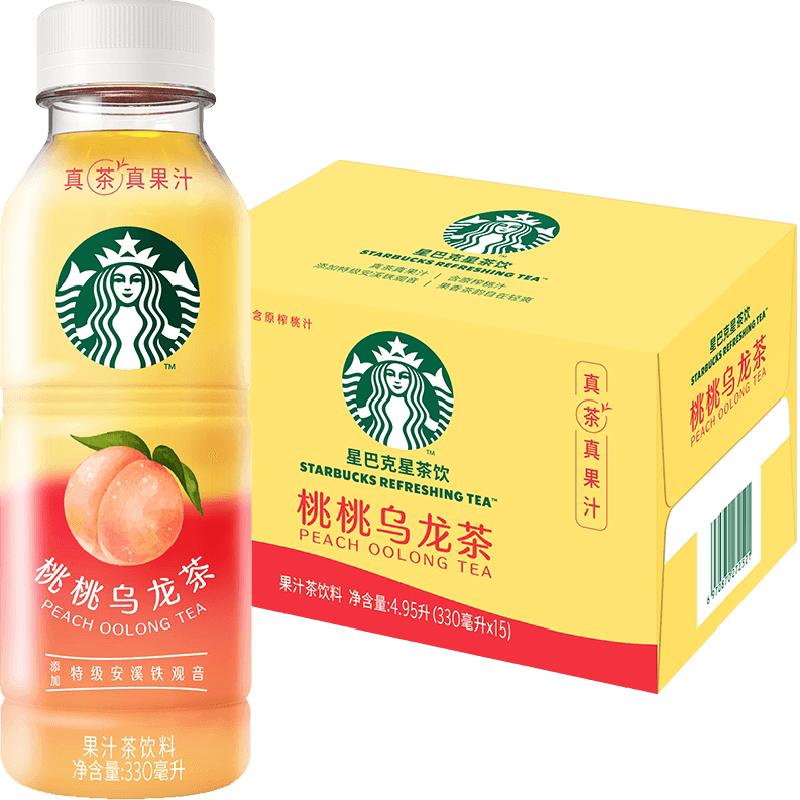 Starbucks/星巴克星茶饮桃桃乌龙茶果汁茶饮料330ml*15瓶