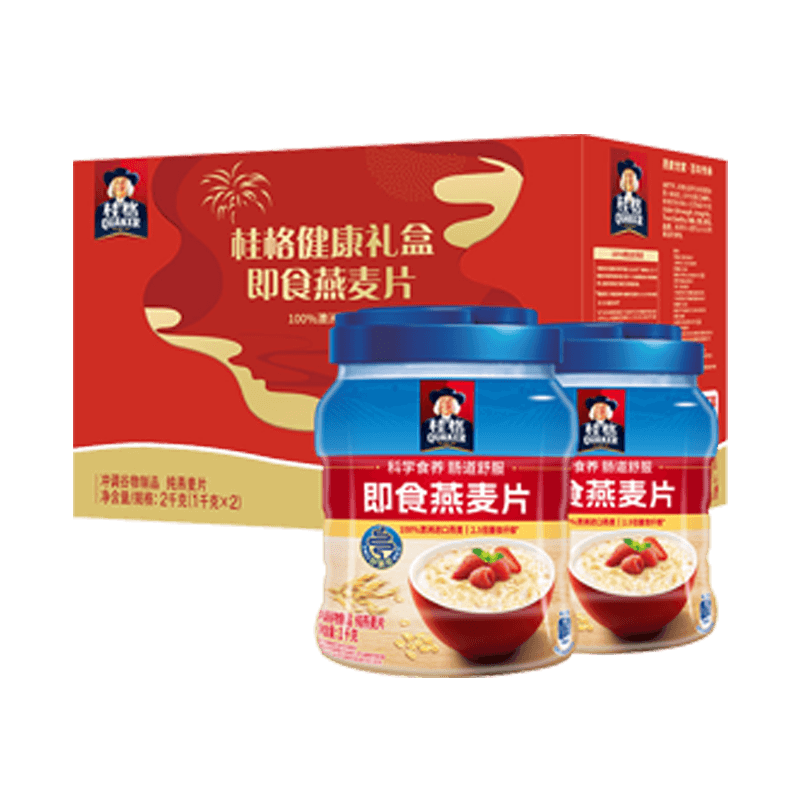 桂格即食燕麦片2kg营养饱腹节庆送礼冲饮