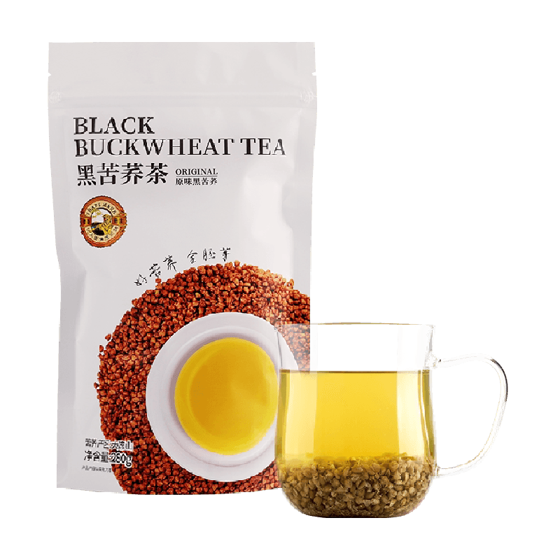 香港虎标茶叶黑苦荞茶散装荞麦茶大麦茶全胚芽茶大凉山原产