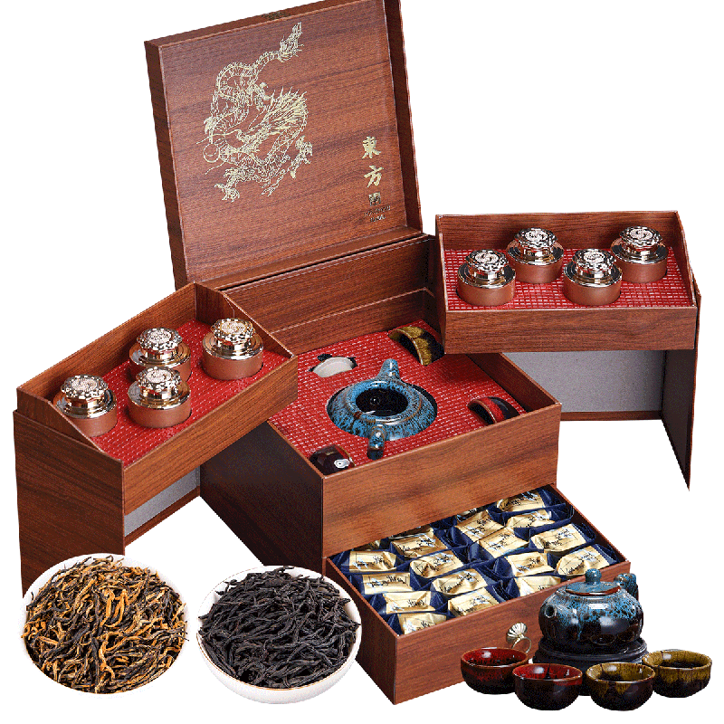 醉然香茶叶金骏眉特级红茶浓香型武夷正山小种搭配茶具送领导礼盒