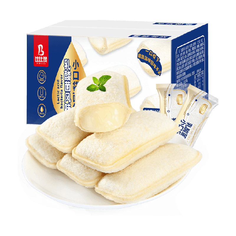 比比赞乳酸菌小口袋面包整箱蛋糕点心吐司健康营养早餐零食品代餐