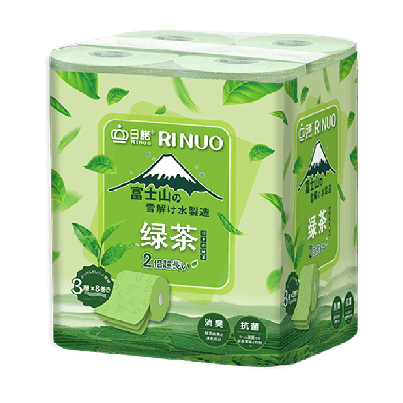 日诺日本进口有芯卷纸卷筒纸绿茶可溶水卫生纸厕纸巾