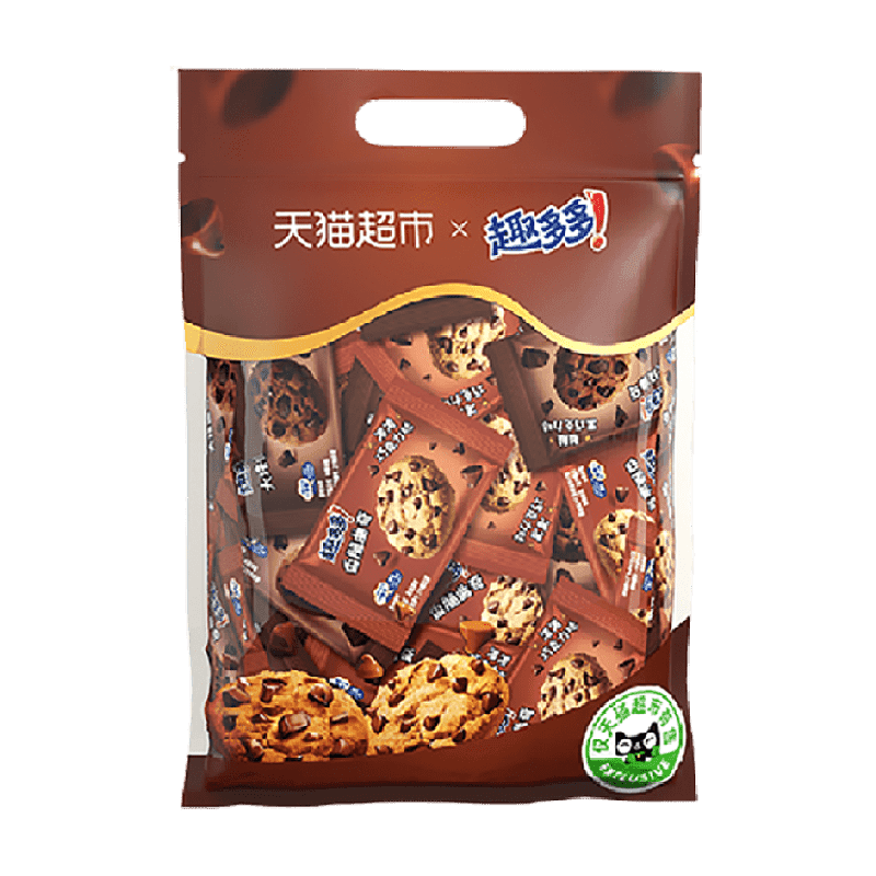 趣多多曲奇饼干巧克力原味组合香脆大块曲奇网红休闲零食分享装