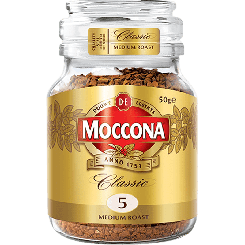 摩可纳Moccona冷萃冻干黑咖啡中度烘焙50g*1瓶美式速溶