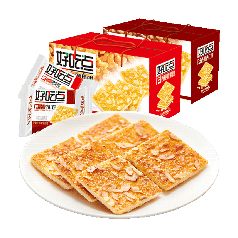好吃点饼干杏仁腰果味800g*2箱代餐充饥