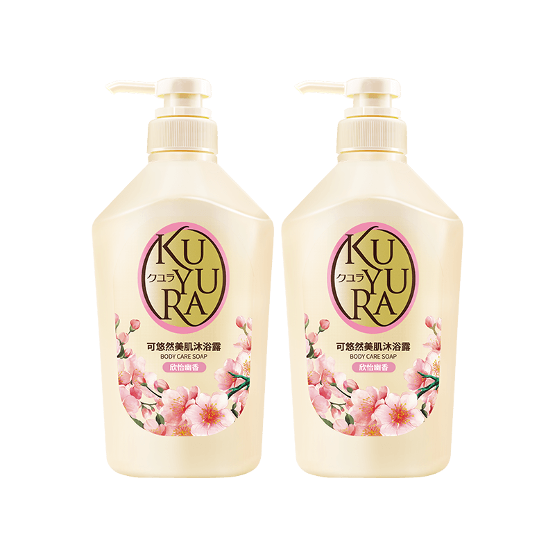 可悠然美肌沐浴露欣怡450ml*2瓶家庭装保湿易冲洗