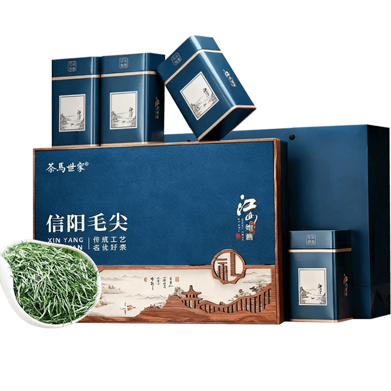 茶马世家绿茶特级信阳毛尖雨前嫩芽茶叶商务礼盒节日送礼送长辈