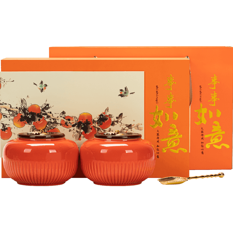 印象堂茶叶事事如意陶瓷特级金骏眉红茶礼盒装 送礼品送长辈