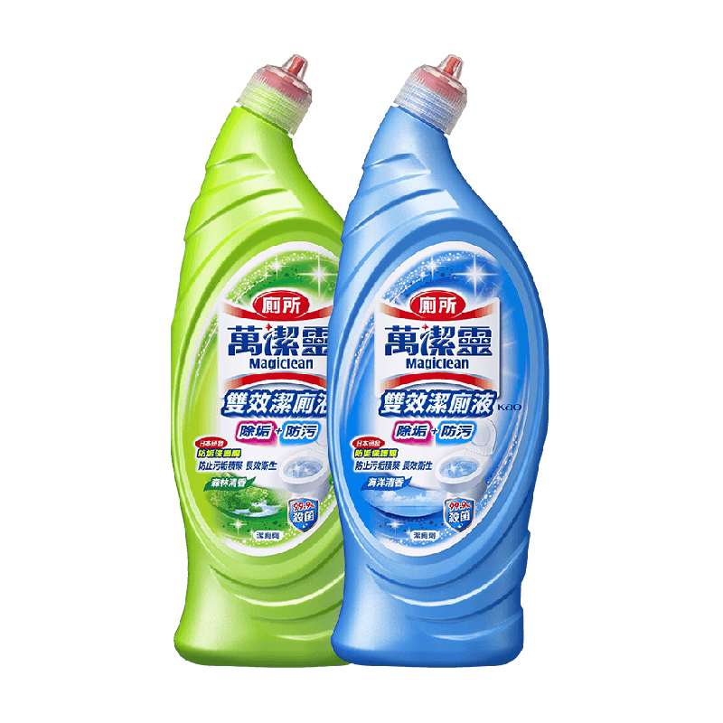 花王马桶清洁剂万洁灵双效洁厕液套装650ml*2支除臭去渍