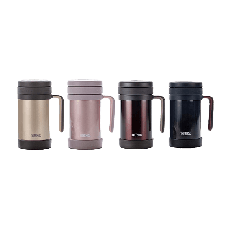 THERMOS/膳魔师高真空不锈钢商务长辈保温杯带茶漏泡茶TCMF马克杯