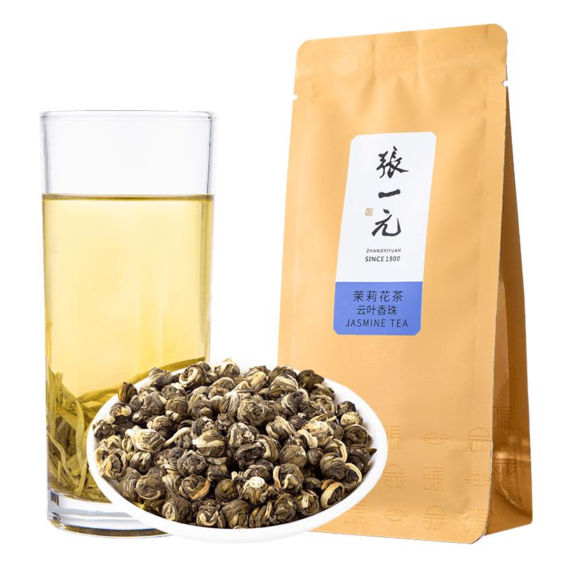 张一元茉莉花茶特种云叶香珠绣球浓香茉莉龙珠绿茶茶叶