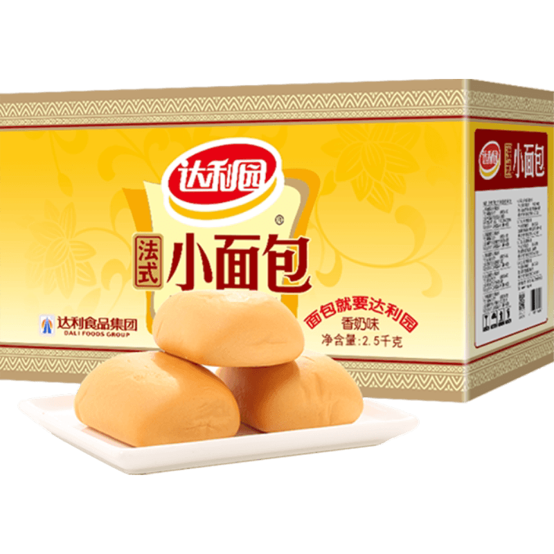 达利园糕点香奶味法式小面包整箱5斤休闲零食即食代餐早餐手撕包