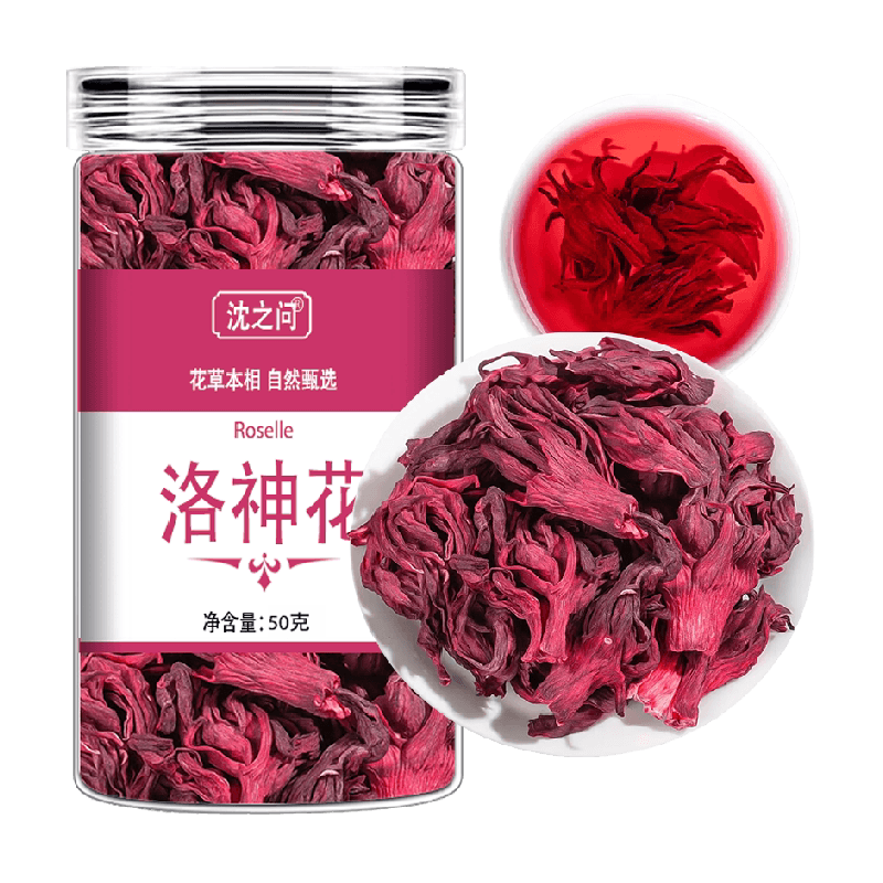 洛神花茶玫瑰茄干花桑葚玫瑰茶茶茶包组合洛神花的功效与作用