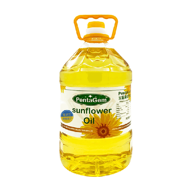 五钻葵花籽油5L压榨家用桶装食用油植物油清香
