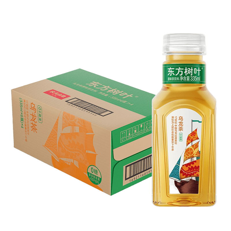 农夫山泉东方树叶乌龙茶335ml*24瓶/箱无糖茶饮料整箱装