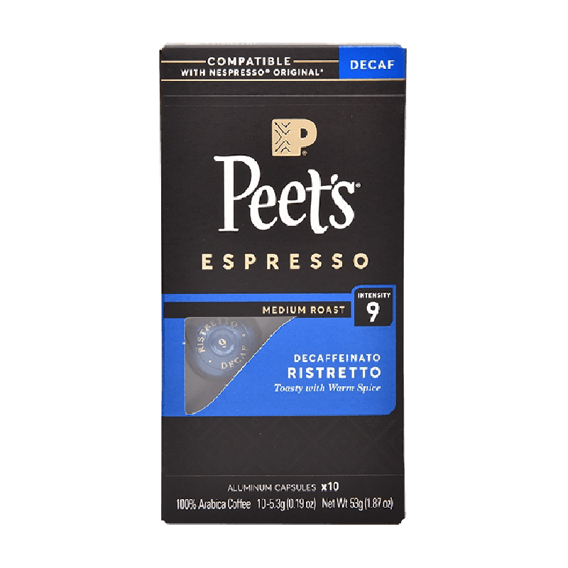 Peets皮爷法国原装进口胶囊咖啡nespresso微量咖啡因9号5.3g*10颗