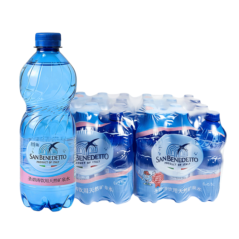 意大利原装进口 SAN BENEDETTO 圣碧涛 天然矿泉水500ml*24塑料瓶