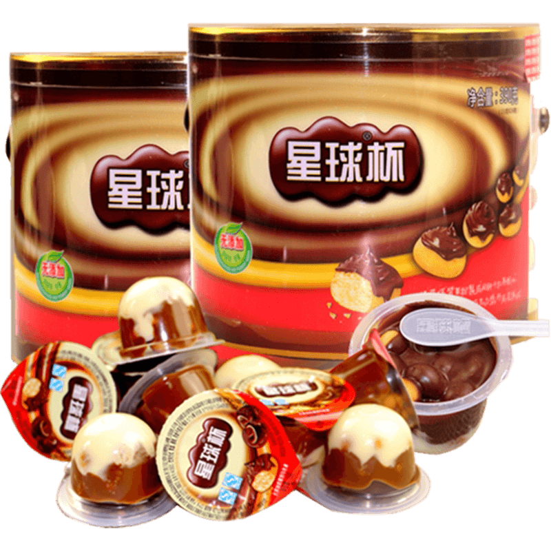 甜甜乐星球杯390g*2罐巧克力饼干糖果年货零食礼盒（代可可脂）