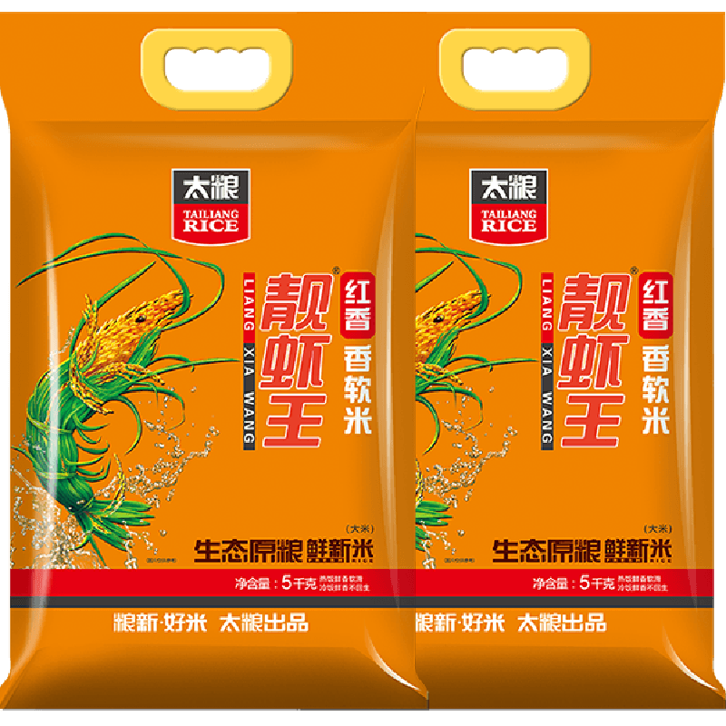 太粮 靓虾王红香靓虾王油粘米5kg*2袋装