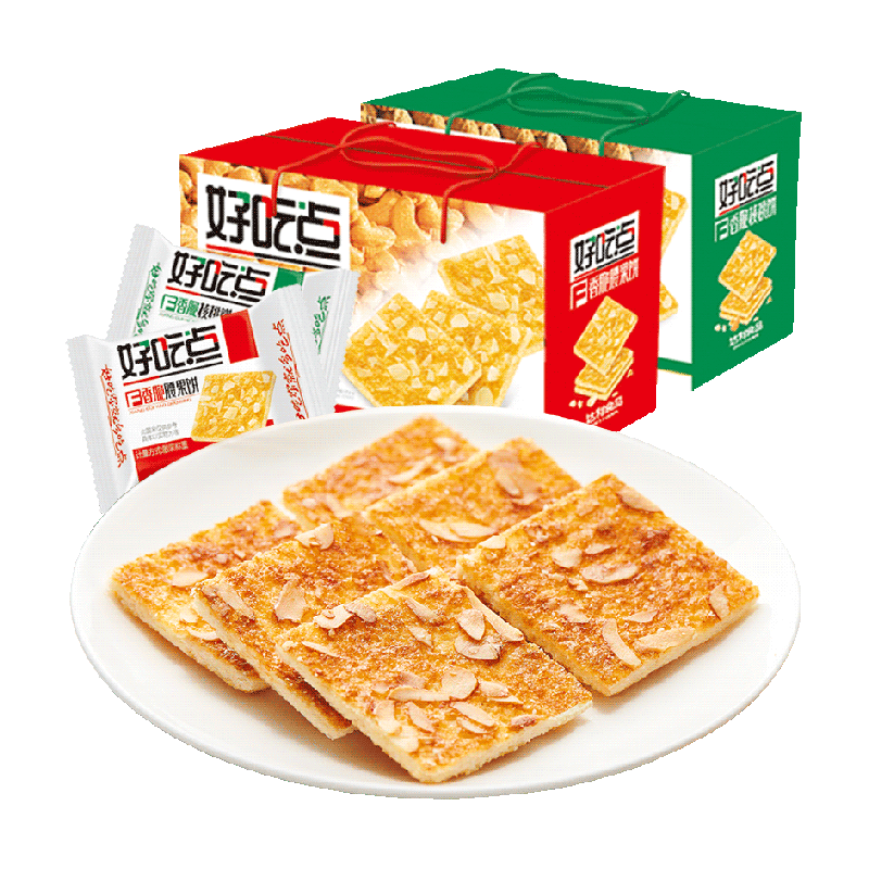 好吃点饼干腰果味核桃味800g*2箱怀旧
