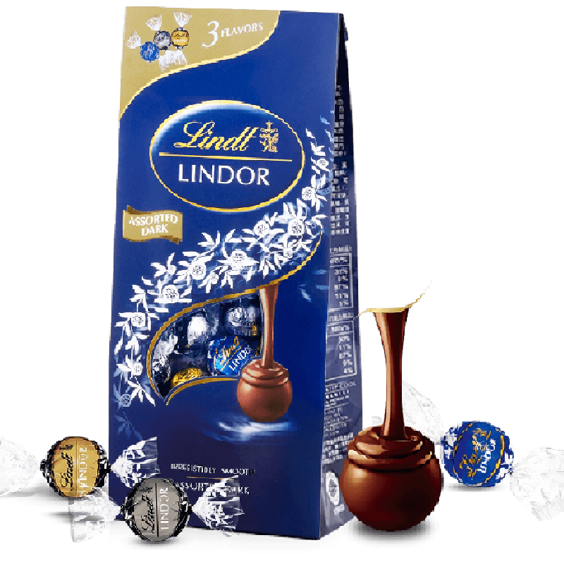 Lindt瑞士莲软心黑巧克力精选装600g送礼佳选