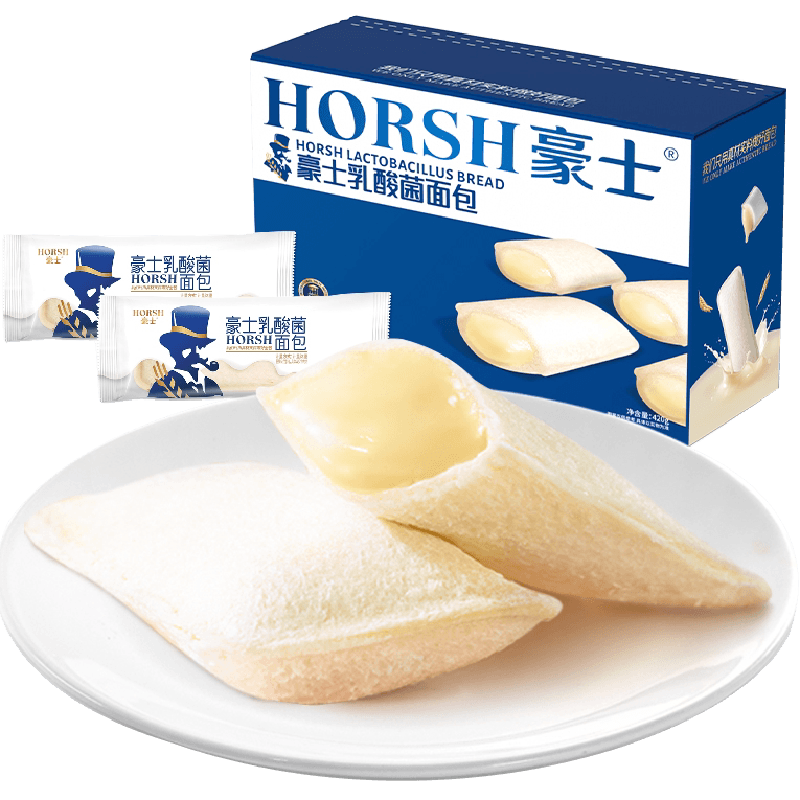 豪士乳酸菌口袋夹心面包健康速食上班早餐下午茶休闲开学零食糕点