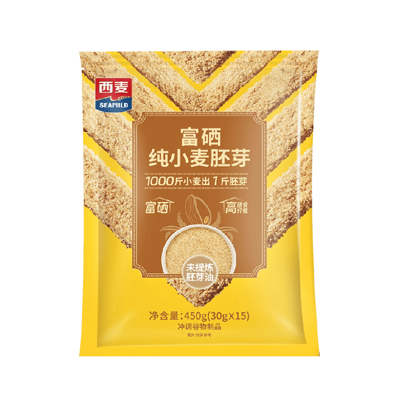 西麦低GI小麦胚芽高纤富硒早餐糖人胖人老人孕妇高蛋白燕麦片
