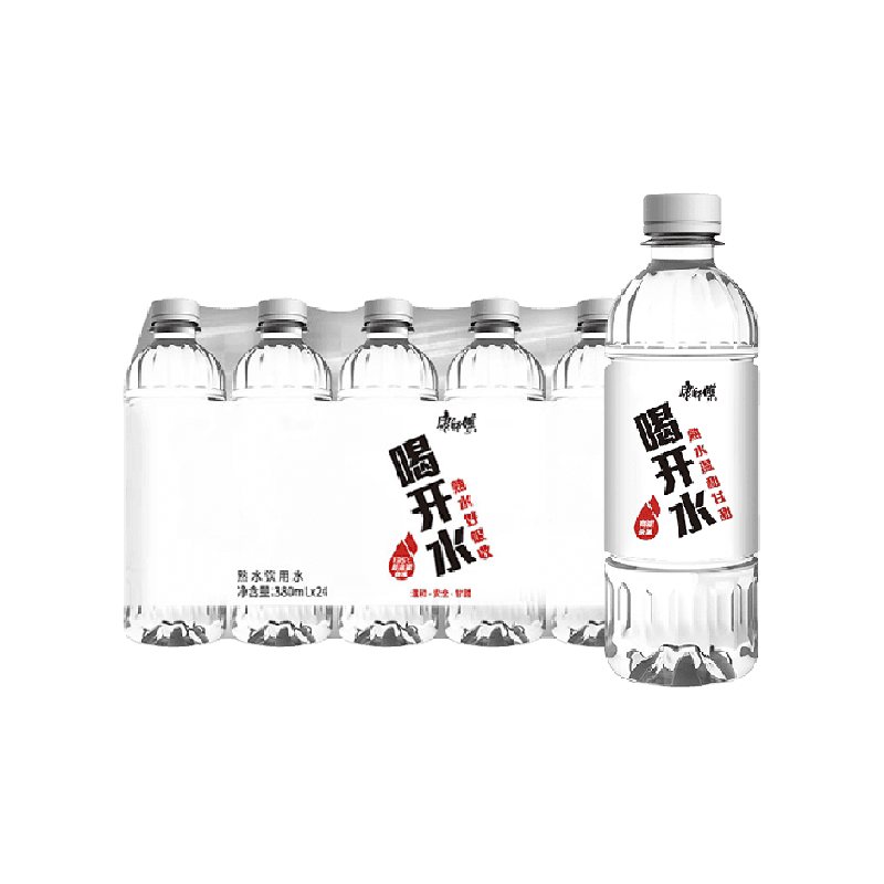 康师傅喝开水380ml*24瓶装整箱饮用熟水纯净非矿泉水