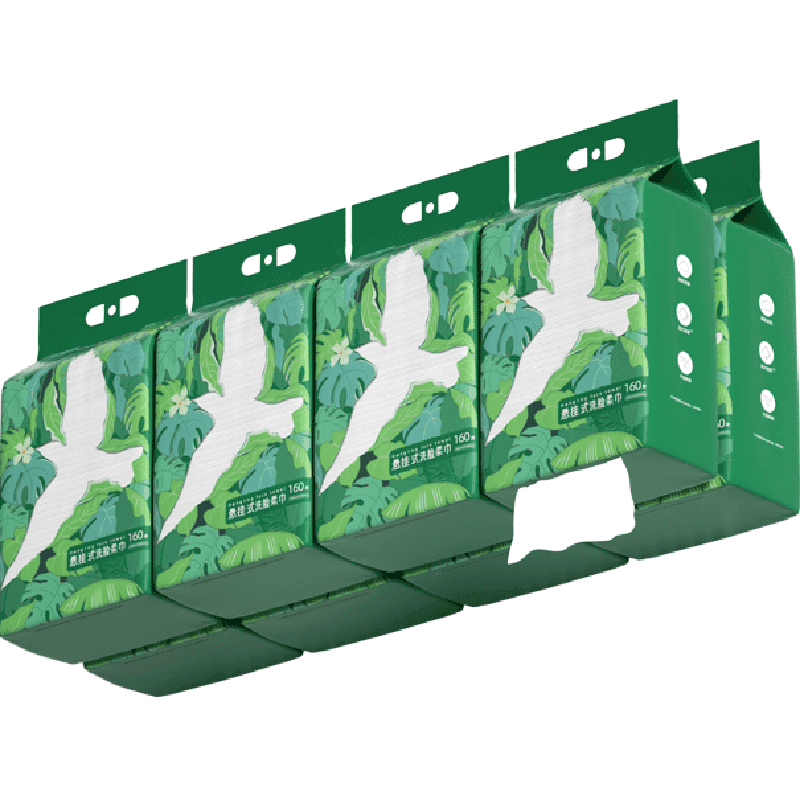 德佑洗脸巾悬挂式加大加厚干湿两用一次性棉柔洁