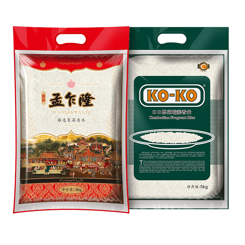 孟乍隆KOKO泰国X柬埔寨产地联动款两域原粮进口香米5kg*2袋