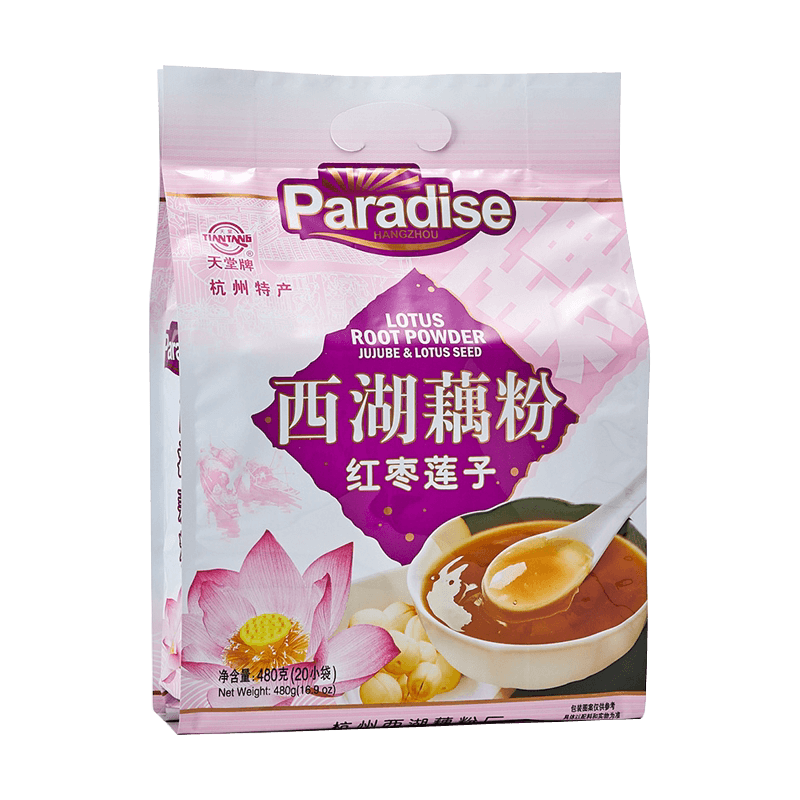 天堂西湖藕粉红枣莲子味杭州特产速溶藕粉冲调代早餐粉羹