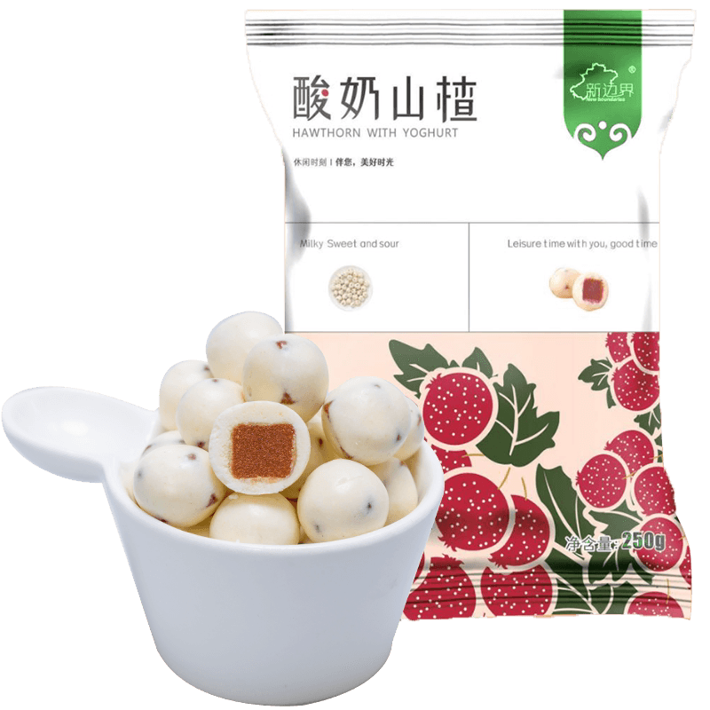 新边界酸奶山楂球零食巧克力糖果网红零食小吃干果非片干条碎