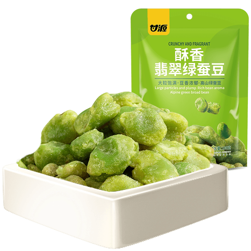 甘源蚕豆酥香味翡翠绿蚕豆100g蚕豆云南保山零食休闲小吃炒货特产
