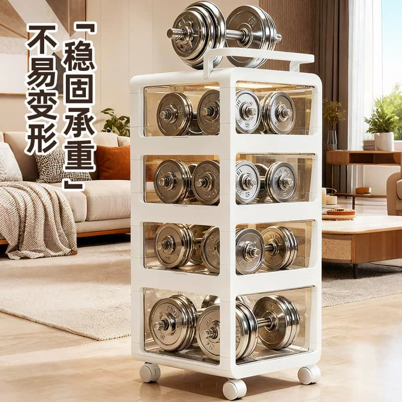 抽屉式家用桌下玩具储物柜移动分层小推车免安装置物架【企采】,详情图 3