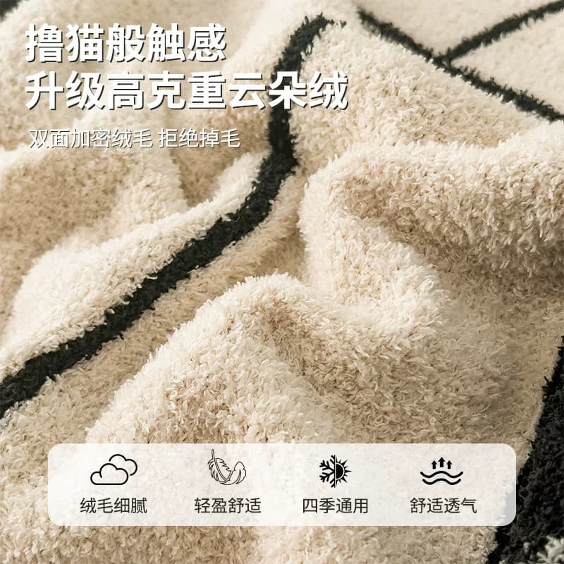 云朵绒松饼毯子午睡a类办公室午睡毯子空调毯小毛毯午休【企采】,详情图 2