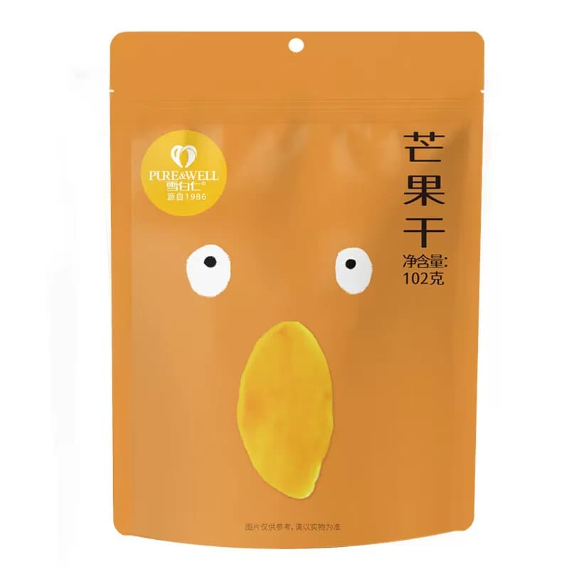 雪白仁 零食芒果干 102g/袋*2 单位：组