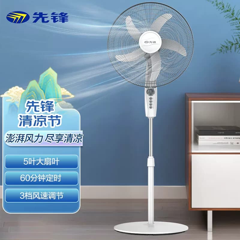 先锋（SINGFUN）电风扇家用立式大风量45cm宿舍风扇 FS45-21A
