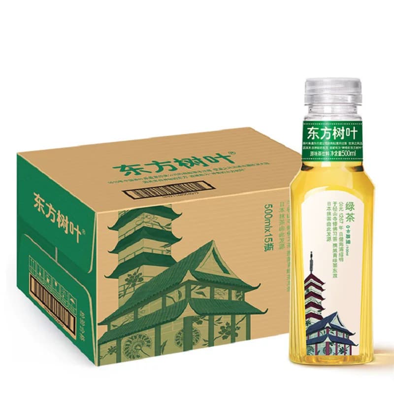 农夫山泉东方树叶原味茶饮料绿茶500ml*15入纸箱装
